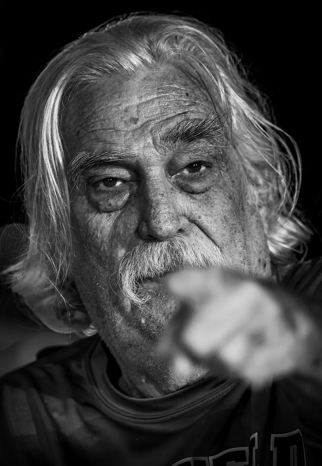 Dramatic black and white character portrait — professional portrait photography Southern California