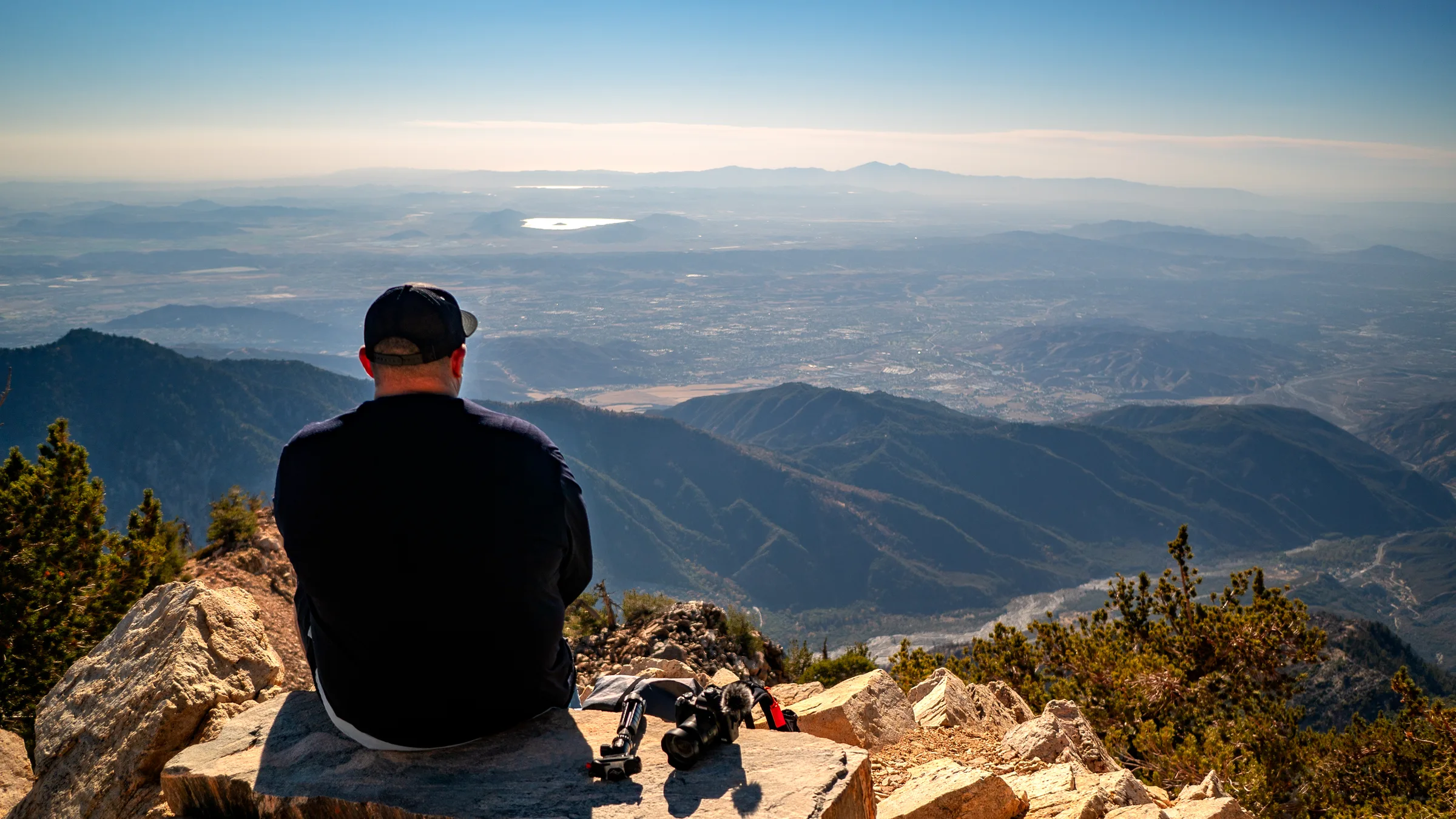 San Gorgonio Wilderness trail through pine forest Southern California